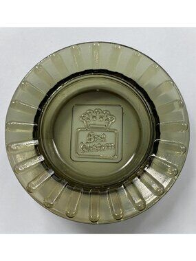 Best Western Hotel Vintage Ashtray Smoked Glass Advertising 1970s